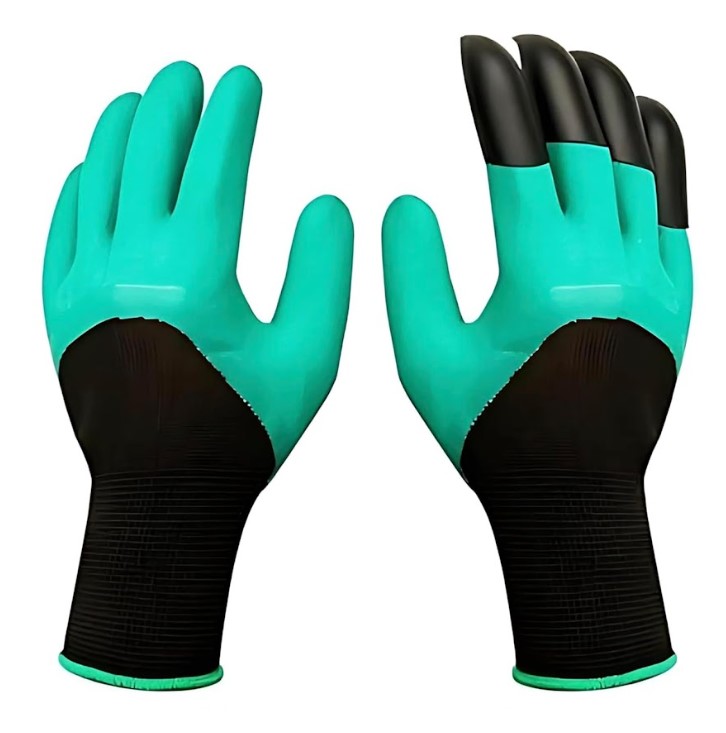 Gardening Gloves – Heavy Duty Nitrile Coated Palm Work Gloves, Anti-Slip Grip, Reinforced Fingertips | Breathable Spandex Back, Machine Washable | UAE Garden Landscaping Construction Safety Wear 